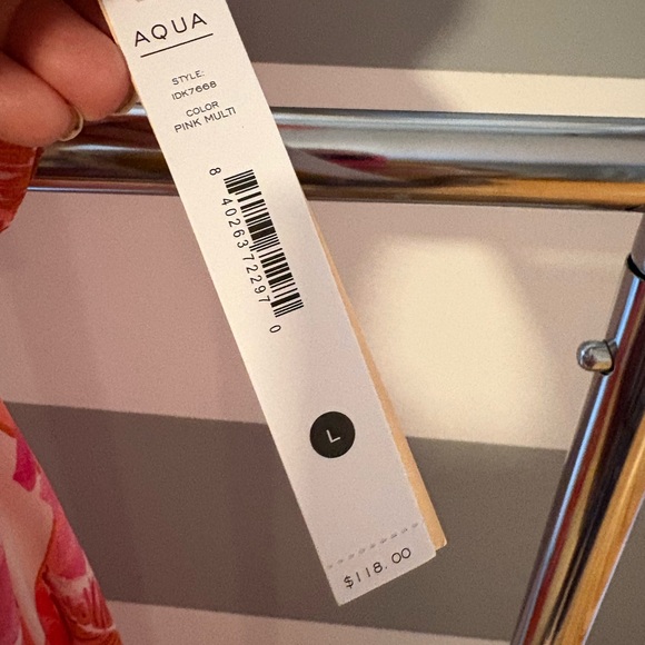 Aqua Vibrant Pink and Red Maxi Dress - Picture 4 of 5